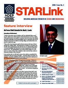 STARLink[removed]Issue No. 3 BUILDING AMERICAN STRENGTH IN SCIENCE AND ENGINEERING