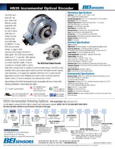 HS35 Incremental Optical Encoder The HS35 combines the rugged, heavy-duty features usually