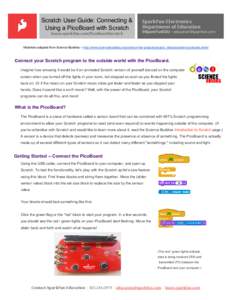 Scratch User Guide: Connecting &  Using a PicoBoard with Scratch  learn.sparkfun.com/PicoBoardScratch SparkFun Electronics Department of Education