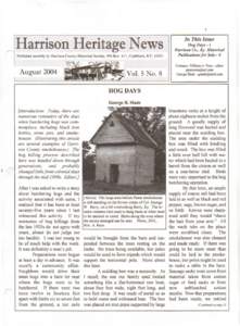 ... 1 r>  Harrison Heritage News