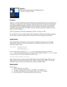 GIAXT™ Granularity Information Architecture, Inc. Version[removed]August 13, 1999