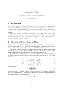 Lagrangian Points E. Schrama, e-mail:  April 12, 2006 1