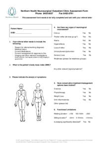 Microsoft Word - Northern Health Neurosurgical Outpatient Clinic Assessment…