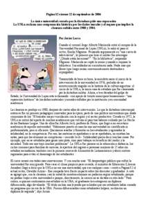 Página/12 viernes 22 de septiembre de 2006 La única universidad cerrada por la dictadura pide una reparación La UNLu reclama una compensación histórica por los daños morales y el saqueo que implicó la clausura suf