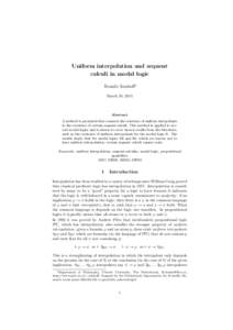 Uniform interpolation and sequent calculi in modal logic Rosalie Iemhoff∗ March 28, 2015  Abstract