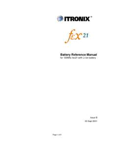 ``  Battery Reference Manual for 129Mhz fex21 with Li-Ion battery  Issue B