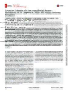 Prospective Evaluation of a New Aspergillus IgG Enzyme Immunoassay Kit for Diagnosis of Chronic and Allergic Pulmonary Aspergillosis