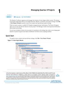 Managing Quartus II Projects