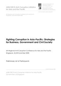 Capacity Development and Governance Division Asian Development Bank ADB/OECD Anti-Corruption Initiative for Asia and the Pacific