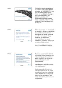 Slide 1  Editorial Principles and SNOMED CT © Crown Copyright 2011