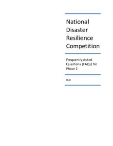 National Disaster Resilience Competition - Phase 2