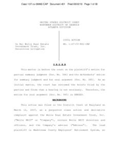 Case 1:07-cvCAP Document 451  FiledPage 1 of 30 UNITED STATES DISTRICT COURT NORTHERN DISTRICT OF GEORGIA