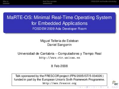 What is  Real Time systems FRESCOR and flexible scheduling