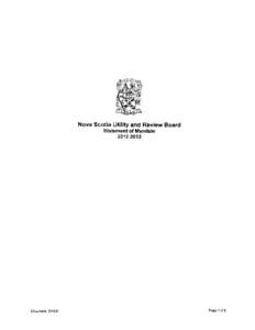 Nova Scotia Utility and Review Board Statement of Mandate[removed]Document: 201032