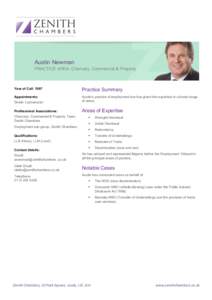 Austin Newman PRACTICE AREA: Chancery, Commercial & Property Year of Call: 1987  Practice Summary