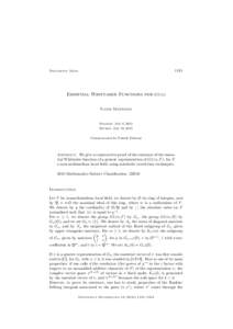 1191  Documenta Math. Essential Whittaker Functions for GL(n) Nadir Matringe