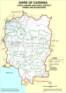 SHIRE OF CARDINIA RD TOWN, SUBURB AND RURAL DISTRICT NAMES AND BOUNDARIES YARRA RANGES