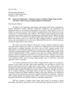 Microsoft Word - Final Multi Association DHS Letter on 100 Percent Maritime Cargo Scanning RFI
