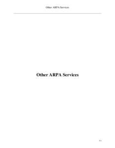 Other ARPA Services  Other ARPA Services 5-1