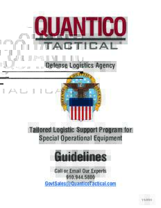 Defense Logistics Agency  Tailored Logistic Support Program for Special Operational Equipment  Guidelines