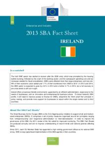 EN  Enterprise and Industry 2013 SBA Fact Sheet IRELAND
