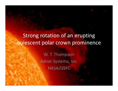 Strong rotation of an erupting quiescent polar crown prominence