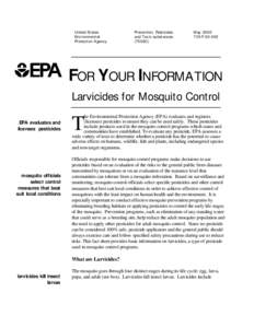 United States Environmental Protection Agency Prevention, Pesticides and Toxic substances