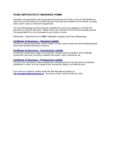 Microsoft Word - Filing a Certificate of Insurance - Instructions.doc