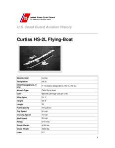 U.S. Coast Guard Aviation History  Curtiss HS-2L Flying-Boat Manufacturer