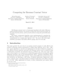 Computing the Riemann Constant Vector