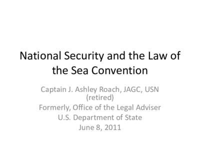 National Security and the Law of the Sea Convention