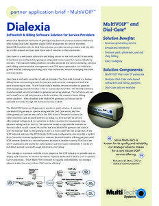 partner application brief MultiVOIP ™  Dialexia