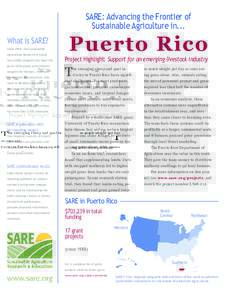 SARE: Advancing the Frontier of Sustainable Agriculture in... Puerto Rico  What is SARE?
