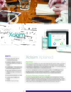 DATA SHEET  Xclaim Xplained BENEFITS •	 Business Class WiFi with the