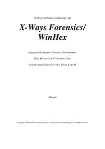 X-Ways Forensics & WinHex Manual