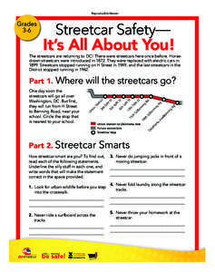 Reproducible Master  Grades 3-6  Streetcar Safety—