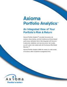 Axioma  Portfolio Analytics ™