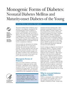 Monogenic Forms of Diabetes