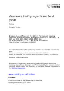 Permanent trading impacts and bond yields[removed]15578379AB72C4DE  FD2A1AE9A7EAAA72E7E3A3294EA
