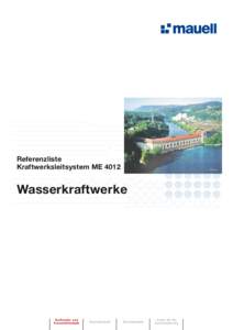 Referenzliste Kraftwerksleitsystem ME 4012 ©Axpo  Wasserkraftwerke