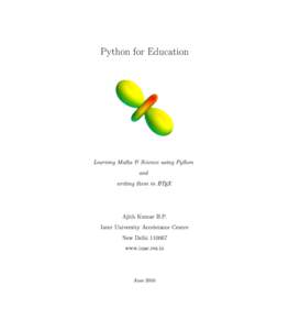 Python for Eduation  Learning Maths & Siene using Python and writing them in LATEX