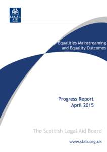 Title Subtitle Equalities Mainstreaming and Equality Outcomes