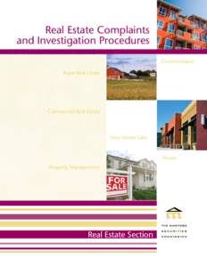 Real Estate Complaints and Investigation Procedures Condominium Rural Real Estate  Commercial Real Estate