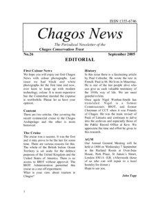 ISSN[removed]Chagos News