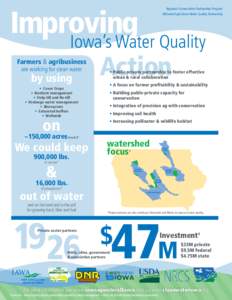 Improving Iowa’s Water Quality Regional Conservation Partnership Program Midwest Agriculture Water Quality Partnership