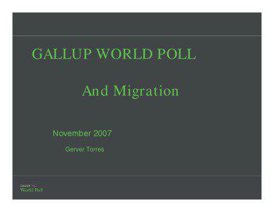 GALLUP® Consulting Template 2007