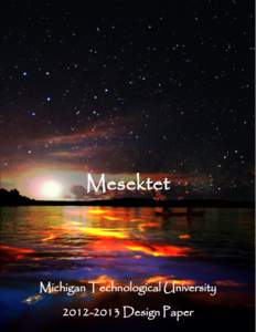Mesektet  Michigan Technological UniversityDesign Paper  Table of Contents