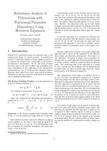 Robustness Analysis of Polynomials with Polynomial Parameter Dependency Using Bernstein Expansion