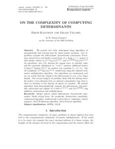 comput. complex), 91 – 030091–40 DOIs00037c Birkh¨