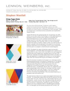 Guggenheim Fellows / Visual arts / Stephen Westfall / Modern art / Sharon Gold / Ralph Humphrey